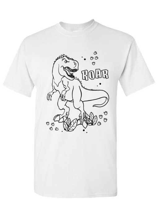 Pic-a-Tee Colour In Paint your own T-Shirt with Dinosaur T-Rex2
