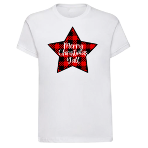 Pic-a-Tee T-Shirt with Merry Christmas Y'all Print