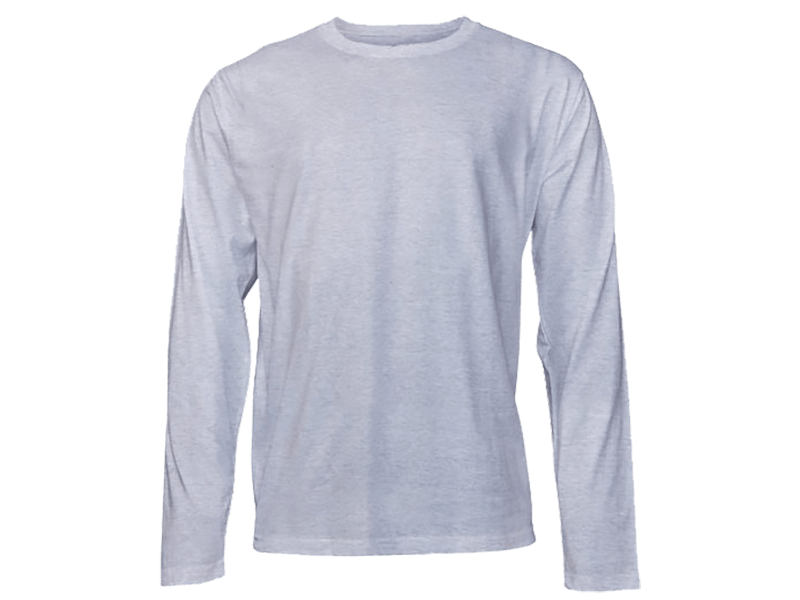 Plain grey clearance long sleeve shirt