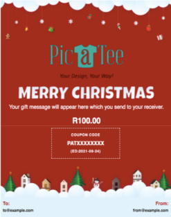 Pic-a-Tee Christmas Card Voucher