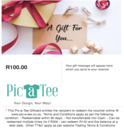 Pic-a-Tee Gift Cards and Vouchers