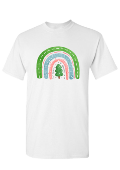 Pic-a-Tee Christmas T-shirt with Rainbow Design
