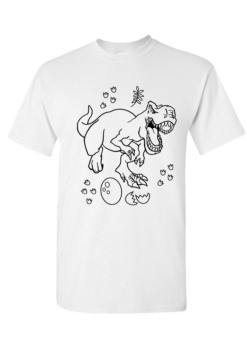 Pic-a-Tee Colour In Paint your own T-Shirt with Dinosaur T-Rex