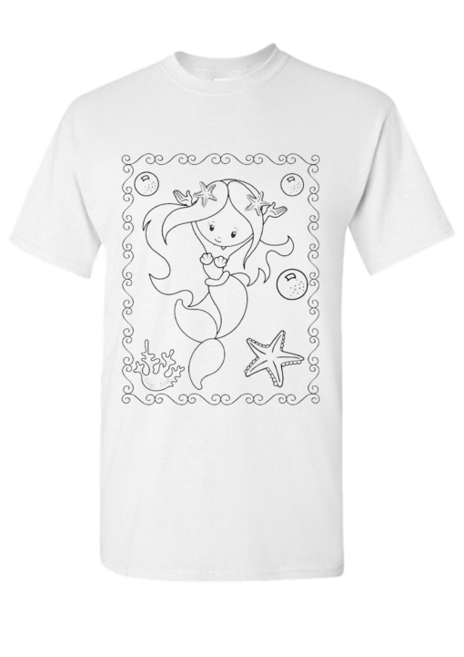 Pic-a-Tee Colour In Paint your own T-Shirt with Mermaid