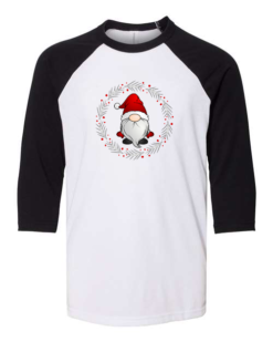 Pic-a-Tee Baseball T-shirt with Gnome print