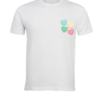 White T-shirt with pocket heart print