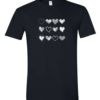 Pic-a-Tee Black T-shirt with heart collection print