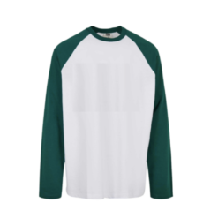 Pic-a-Tee Bottle Green & White Baseball T-shirt - Add Christmas Print