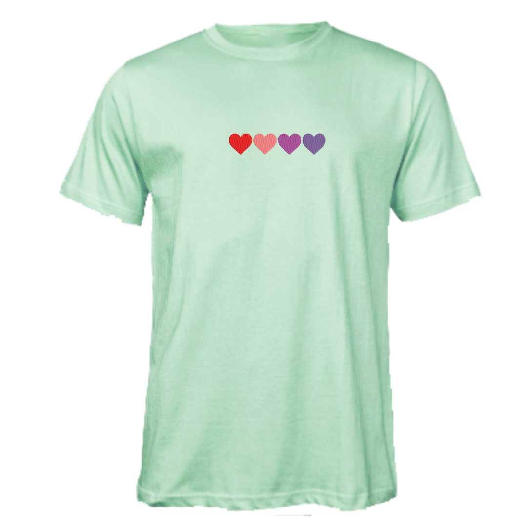 Pic-a-Tee Mint T-shirt with Heart Embroidery Pic-a-Tee T-shirt with Heart Embroidery