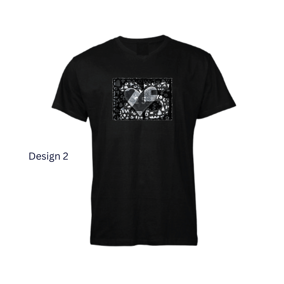 V-Neck Black Design 2