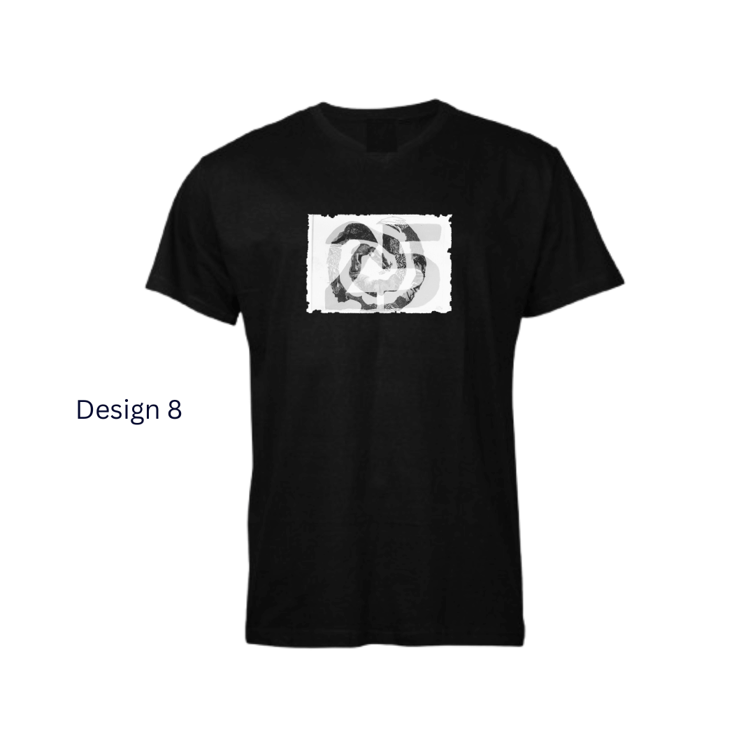 V-neck Black Design 8