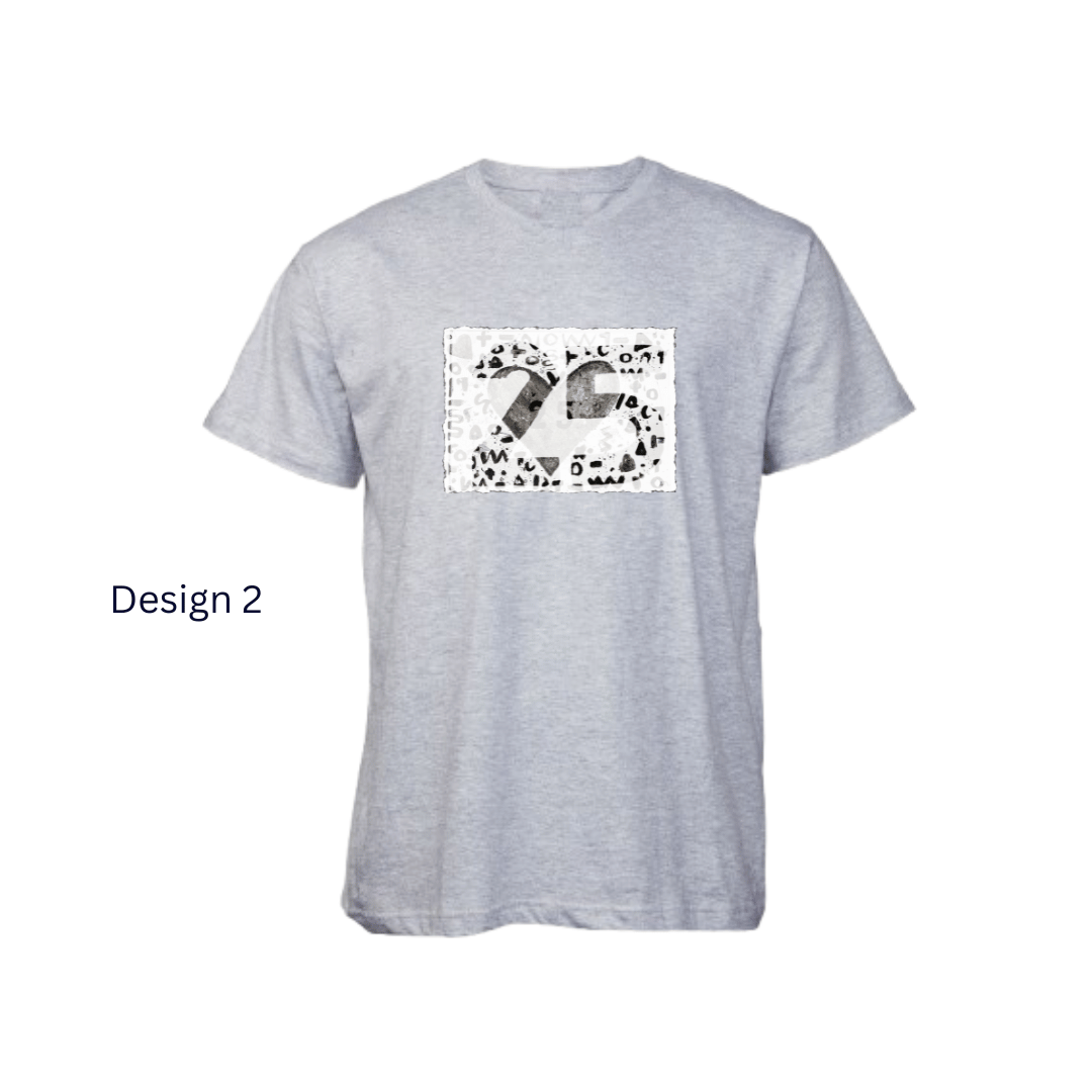 V-neck Grey Melange Design 2