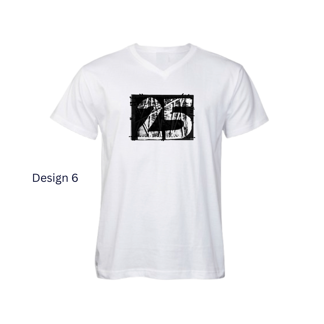V-neck White Design 6