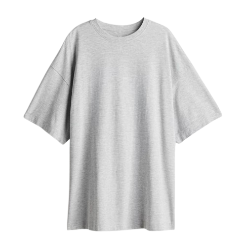 GreyMelange_OverSize Pic-a-Tee Grey Melange Oversized T-shirt