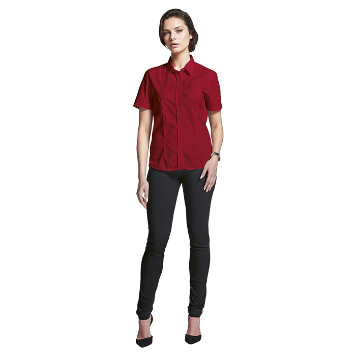 Ladies Polycotton Short Sleeve Pic-a-Tee Ladies Collar Corporate Shirt Short Sleeve