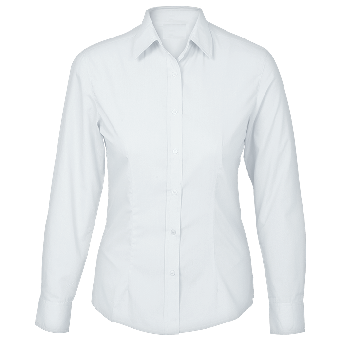 Polycotton Long Sleeve Ladies White