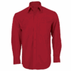Pic-a-Tee Mens Long Sleeved Collar Lounge Shirt Red