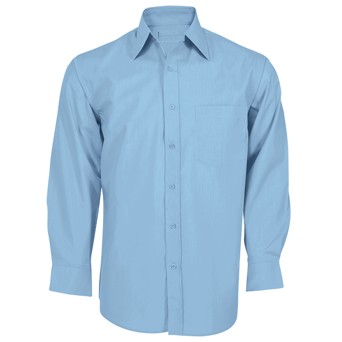 Polycotton Long Sleeve Mens SKy Blue