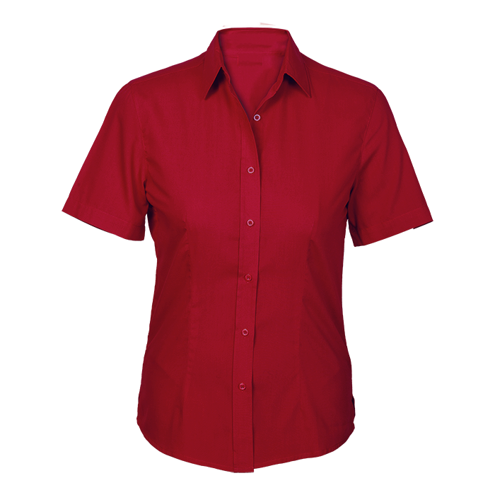 Polycotton Short Sleeve Ladies Red