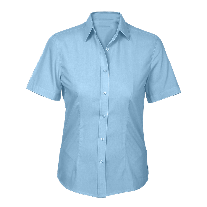 Polycotton Short Sleeve Ladies Sky Blue
