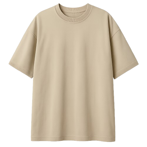 Beige_Oversized_T-Shirt Front Pic-a-Tee Stone Oversized T-shirt