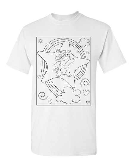Adult Colour-in-Paint your Own Tees (Select Image & Size) - Image 13