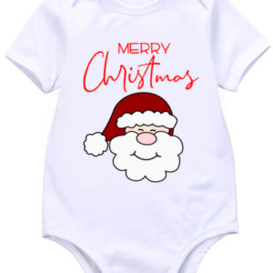 Baby Bodyvest with Father Christmas Print