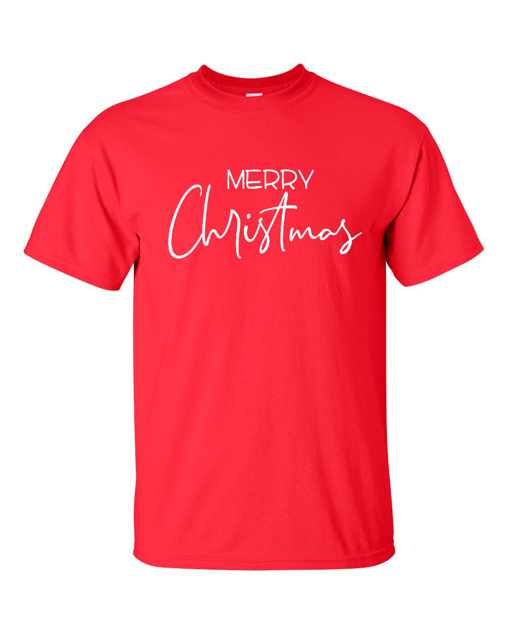 T-shirt with Merry Christmas Print (1yr-4XL & Many Colours)