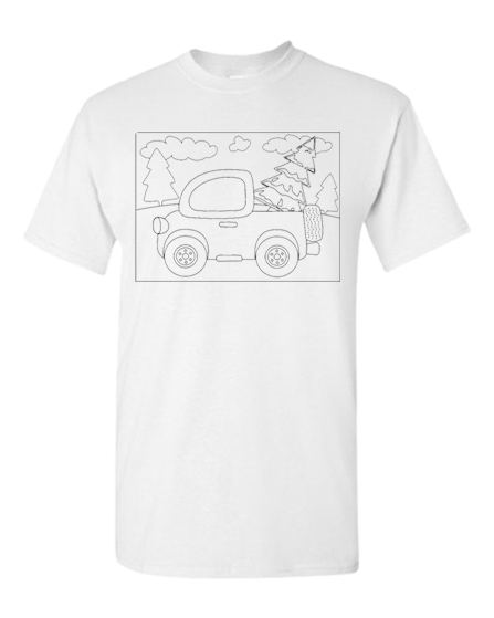 Adult Colour-in-Paint your Own Tees (Select Image & Size) - Image 11