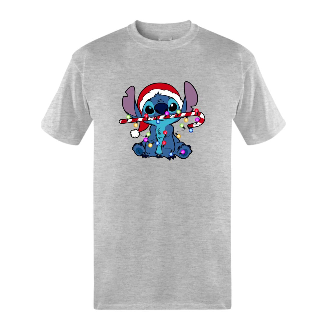 Christmas Stitch T-Shirt Grey Melange