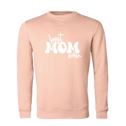 Unisex Pastel Sweater with Best Mom Ever Print (Select Colours)