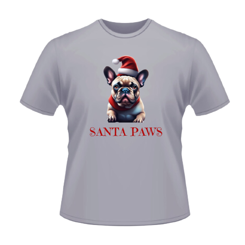 Santa Paws Christmas T-shirt (Select Dog Breed) - Image 3