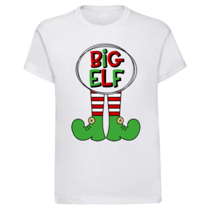 Christmas T-shirt with Big Elf Print
