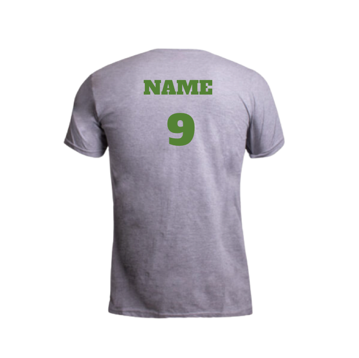Grey T-Shirt with SA Original Print (Add Name & Number)