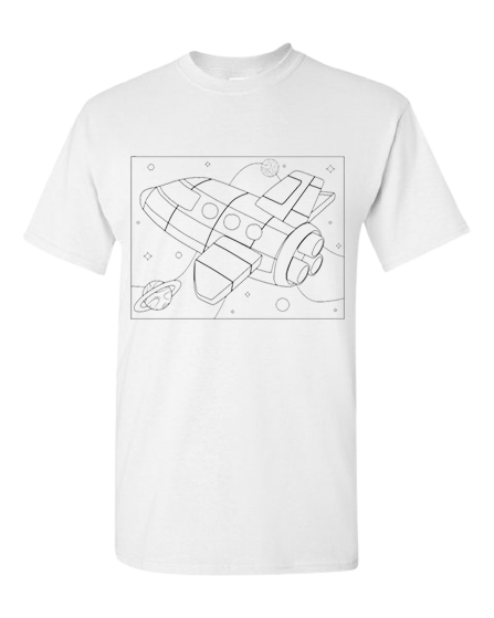 Adult Colour-in-Paint your Own Tees (Select Image & Size) - Image 10