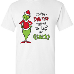 Christmas T-Shirt with Grinch DNA Print (1yr - 4XL)