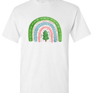 Christmas T-Shirt with Rainbow Print (1yr - 4XL)