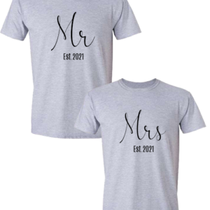 Mr & Mrs (Choose Colour & Styles)-Add date