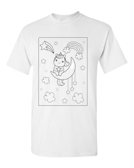 Adult Colour-in-Paint your Own Tees (Select Image & Size) - Image 12