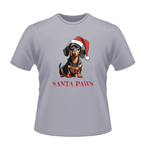 Santa Paws Christmas T-shirt (Select Dog Breed) - Image 2