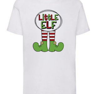 Christmas T-shirt with Little Elf Print