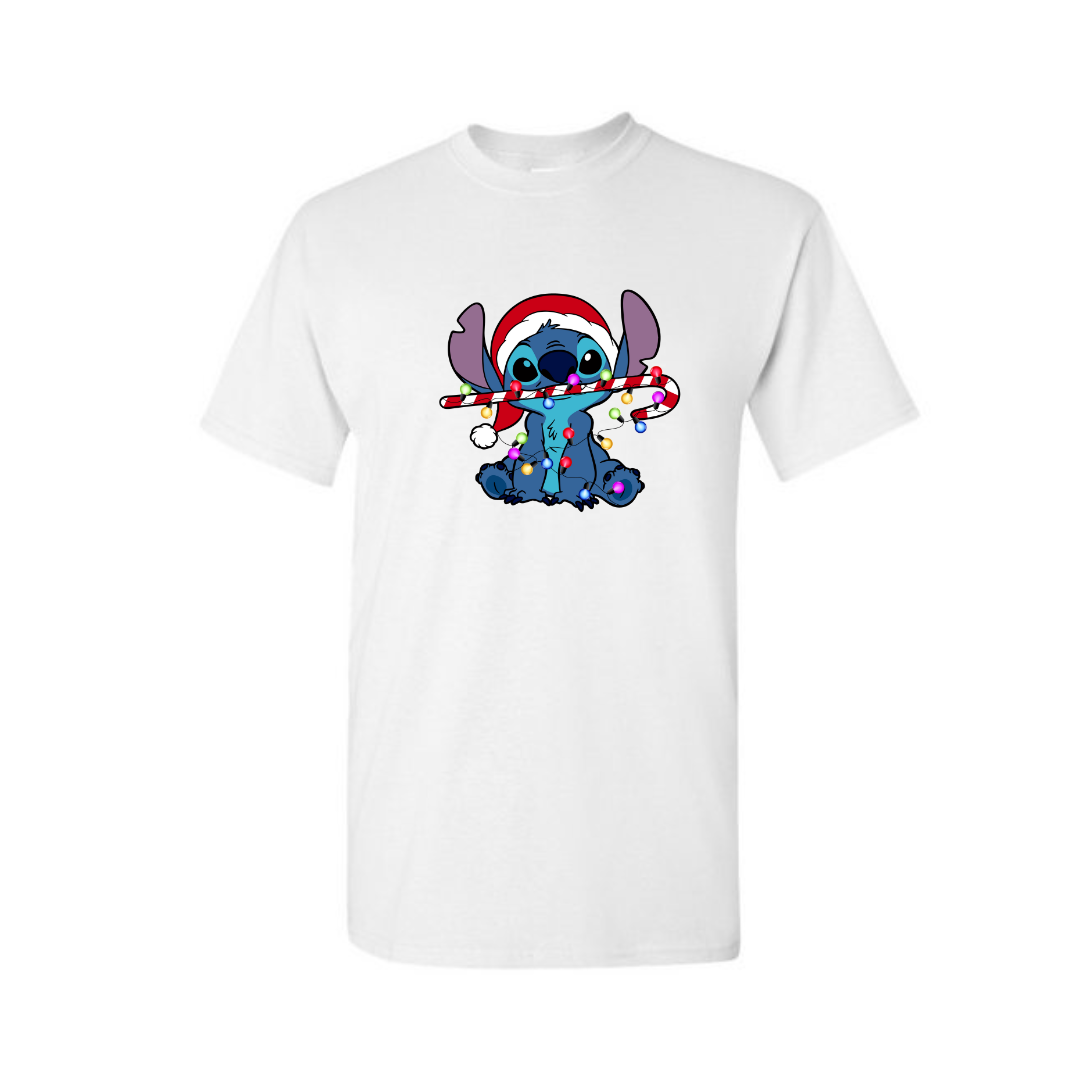 Christmas T-Shirt with Stitch Print (1yr - 4XL)