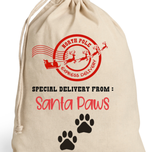 Christmas Personalised Santa Paws Sack - Add Pets Name