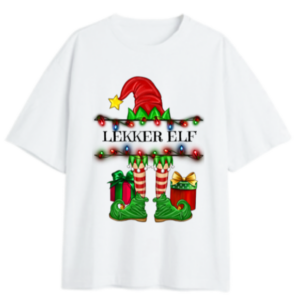 Personalised Oversized Elf White T-shirt (Add Name)