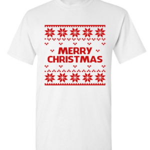 Christmas T-shirt with Jumper/Sweater Print (1yr-4XL)